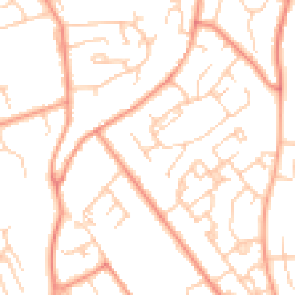 Daytime road noise heatmap for ME5 8JG