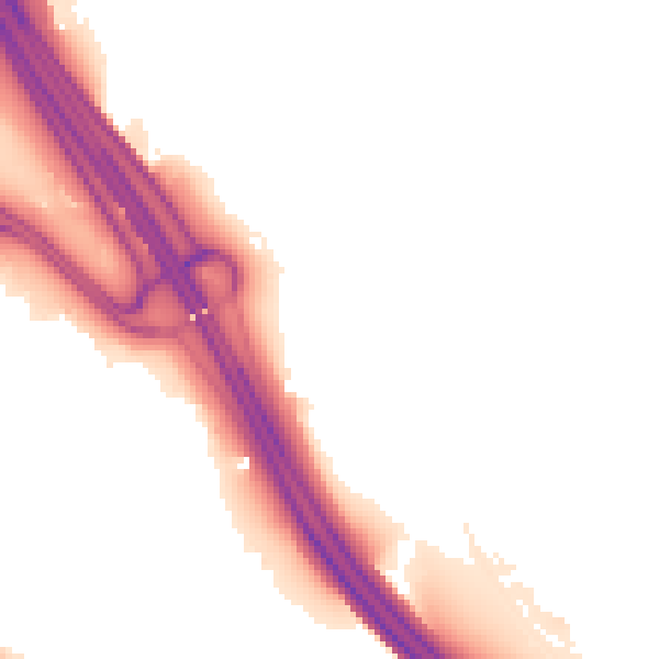Night-time road noise heatmap for ME5 9FG