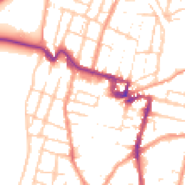 Daytime road noise heatmap for ME7 1BS