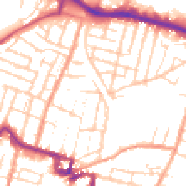Daytime road noise heatmap for ME7 1DT