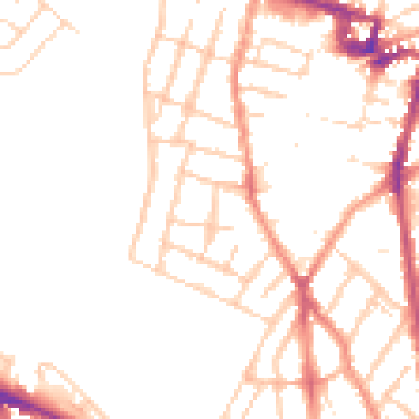 Daytime road noise heatmap for ME7 5JB