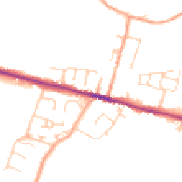 Daytime road noise heatmap for ME9 7JR