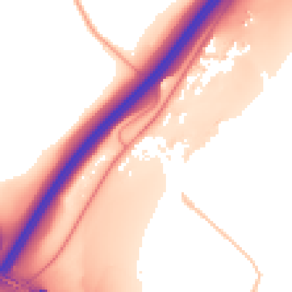 Daytime road noise heatmap for ME9 7QG