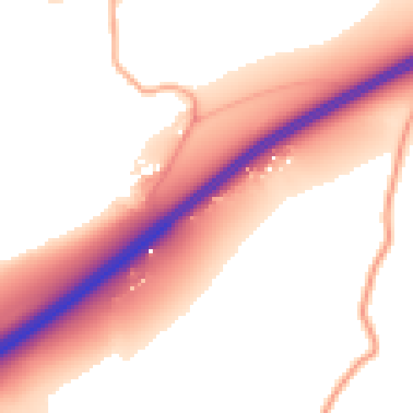 Daytime road noise heatmap for ME9 7QN