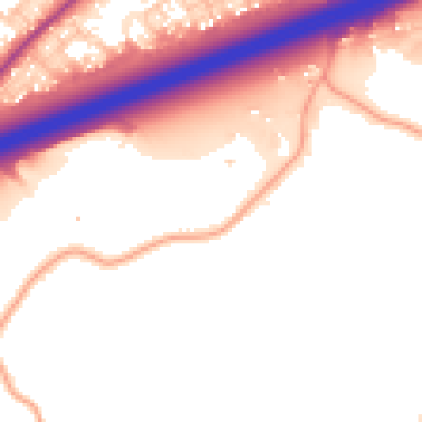 Daytime road noise heatmap for ME9 7XA