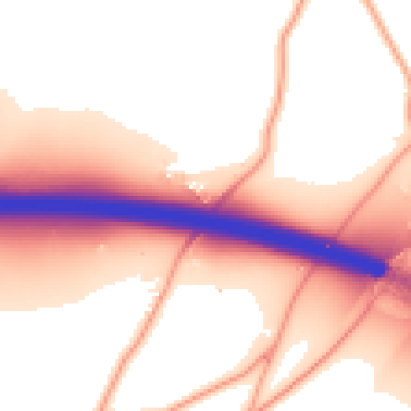 Daytime road noise heatmap for ME9 7XE