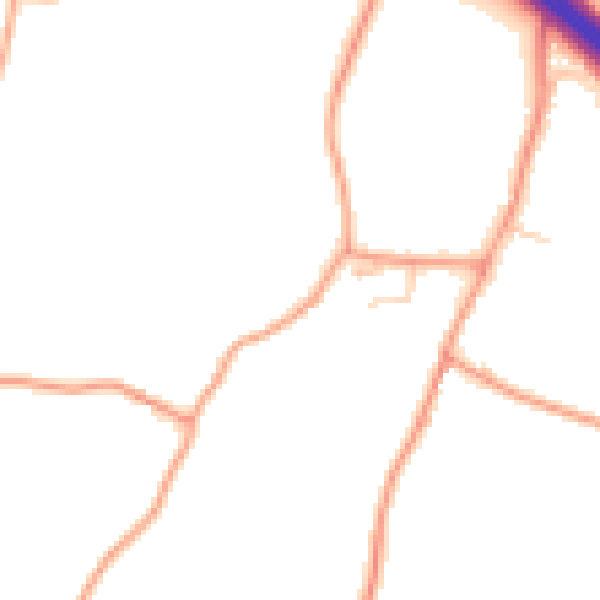 Daytime road noise heatmap for ME9 8ES