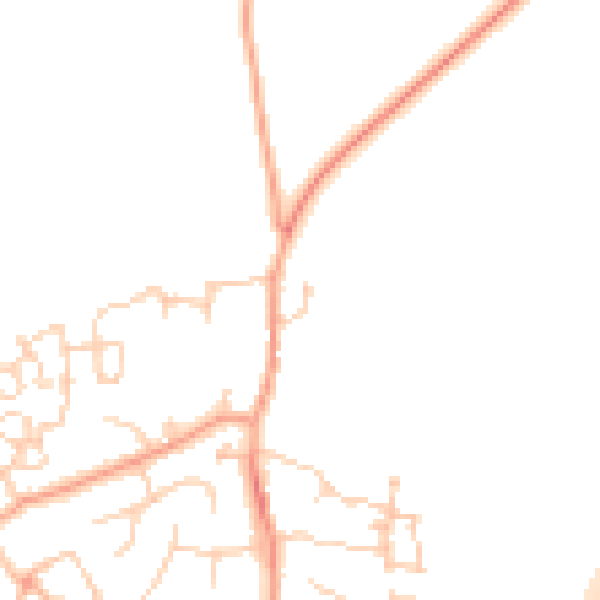 Daytime road noise heatmap for ME9 8FP