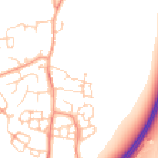 Daytime road noise heatmap for ME9 8FR