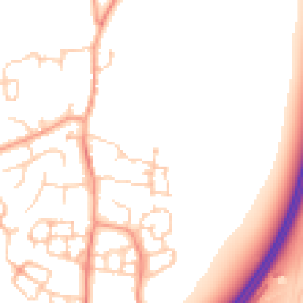 Daytime road noise heatmap for ME9 8FY