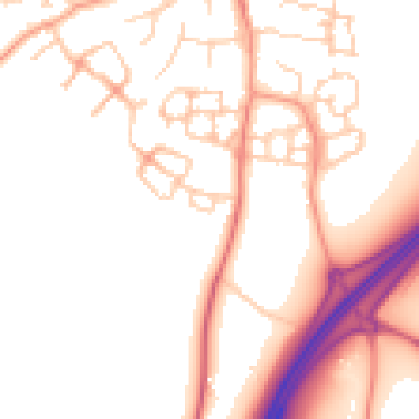 Daytime road noise heatmap for ME9 8GF