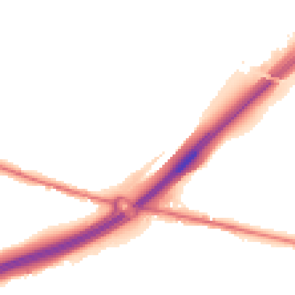 Night-time road noise heatmap for ME9 8NY
