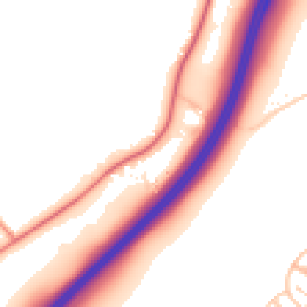 Daytime road noise heatmap for ME9 8QS