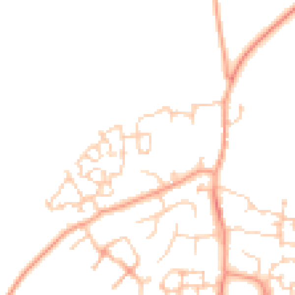 Daytime road noise heatmap for ME9 8TJ