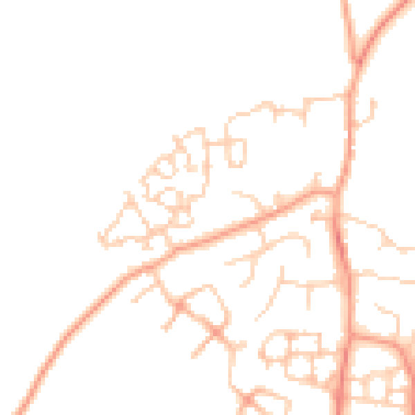 Daytime road noise heatmap for ME9 8TZ