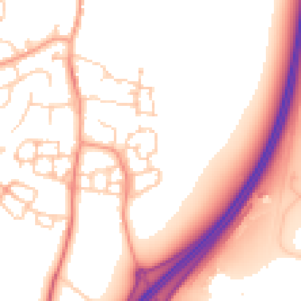 Daytime road noise heatmap for ME9 8WP