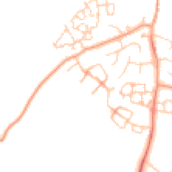 Daytime road noise heatmap for ME9 8XB