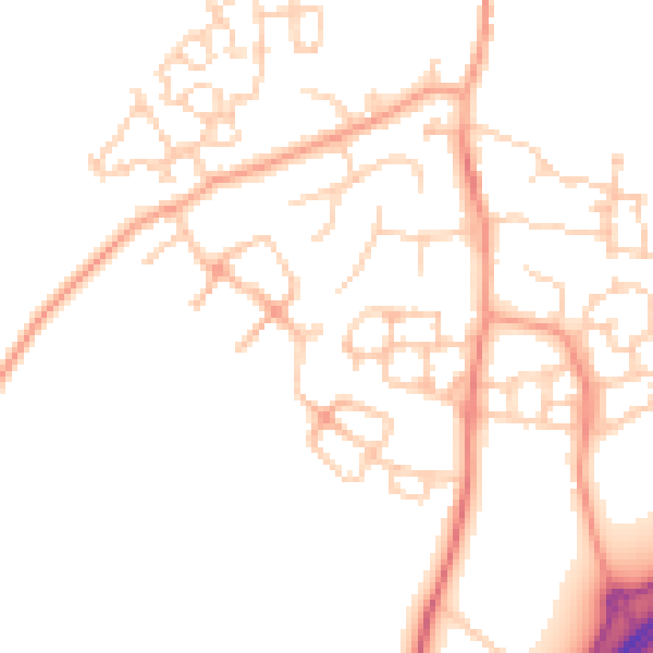 Daytime road noise heatmap for ME9 8XH