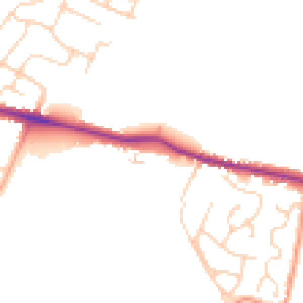 Daytime road noise heatmap for ME9 9AB