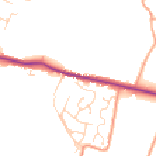 Daytime road noise heatmap for ME9 9AH