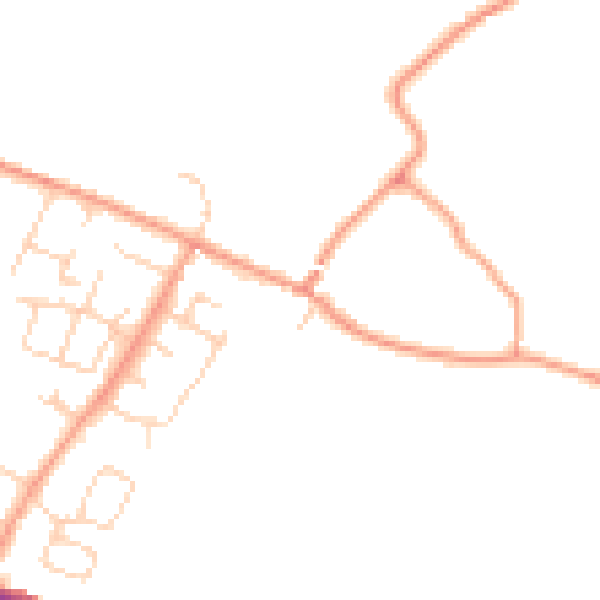 Daytime road noise heatmap for ME9 9EE