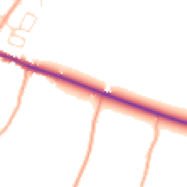 Daytime road noise heatmap for ME9 9JD
