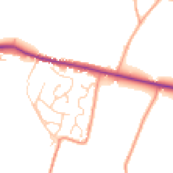 Daytime road noise heatmap for ME9 9JF