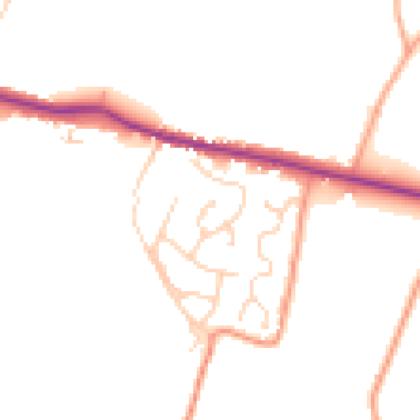 Daytime road noise heatmap for ME9 9PL