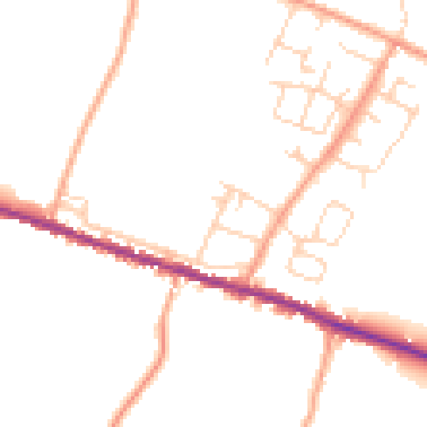 Daytime road noise heatmap for ME9 9SF
