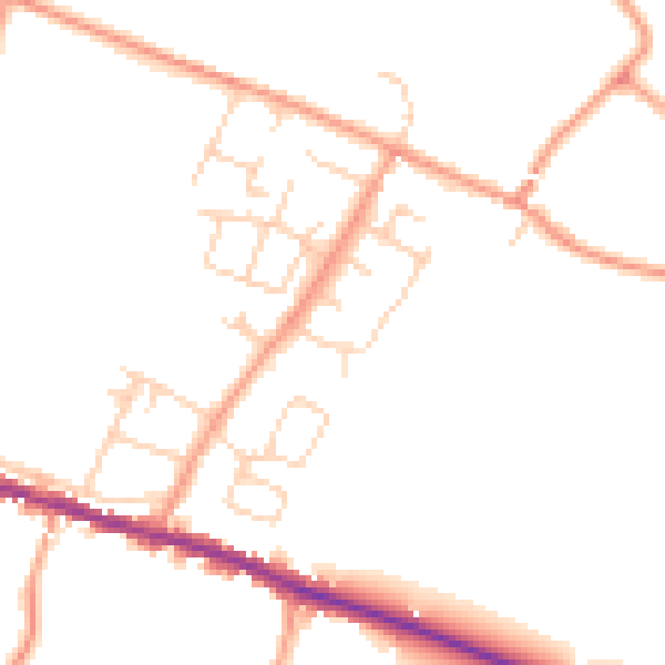 Daytime road noise heatmap for ME9 9SR