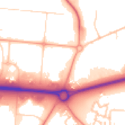 Daytime road noise heatmap for MK10 0BZ