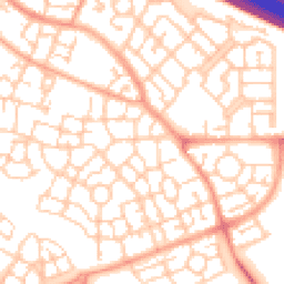 Daytime road noise heatmap for MK10 7AQ