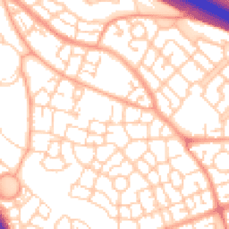 Daytime road noise heatmap for MK10 7EE
