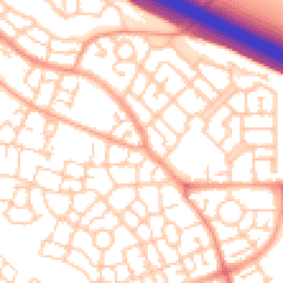 Daytime road noise heatmap for MK10 7HH