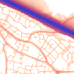 Daytime road noise heatmap for MK10 7HT