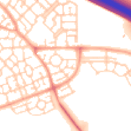 Daytime road noise heatmap for MK10 7JD