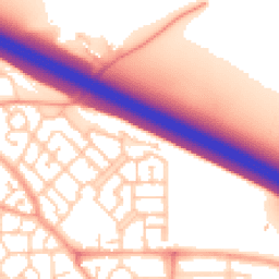 Daytime road noise heatmap for MK10 7JU