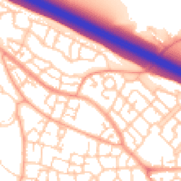 Daytime road noise heatmap for MK10 7PH