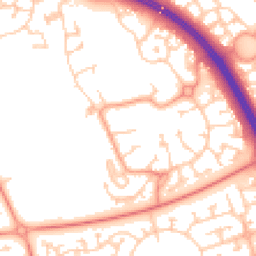 Daytime road noise heatmap for MK10 9AS