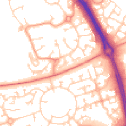 Daytime road noise heatmap for MK10 9AU