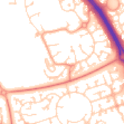 Daytime road noise heatmap for MK10 9AX