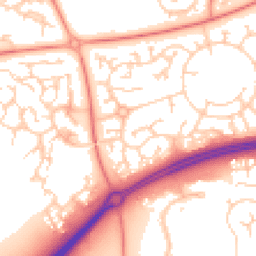 Daytime road noise heatmap for MK10 9BU