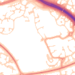 Daytime road noise heatmap for MK10 9BZ