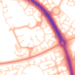 Daytime road noise heatmap for MK10 9GF