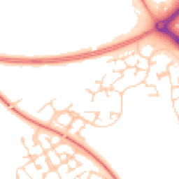 Daytime road noise heatmap for MK10 9JP