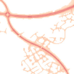 Daytime road noise heatmap for MK10 9JZ