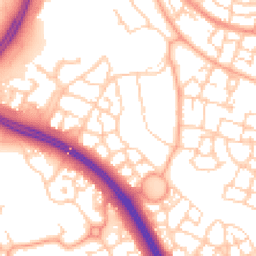 Daytime road noise heatmap for MK10 9NN
