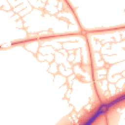 Daytime road noise heatmap for MK10 9PB