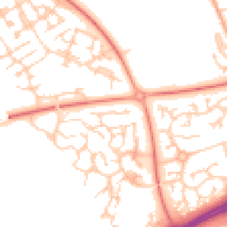 Daytime road noise heatmap for MK10 9PE