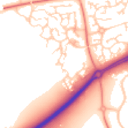 Daytime road noise heatmap for MK10 9QD